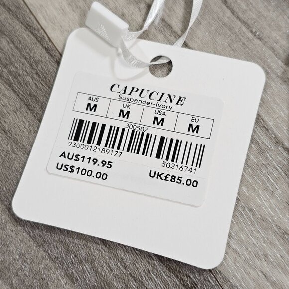 NWT Honey Birdette Capucine Ivory Suspender Garter Belt Size M - Picture 2 of 5